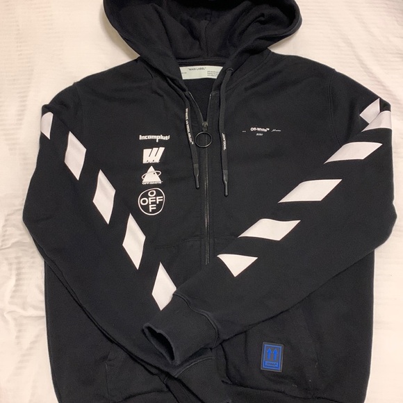 Off white Zip Up hoodie - Picture 2 of 3